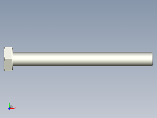 螺栓DIN 931 -大集合（第一部分-M3-M12）前视缩略图