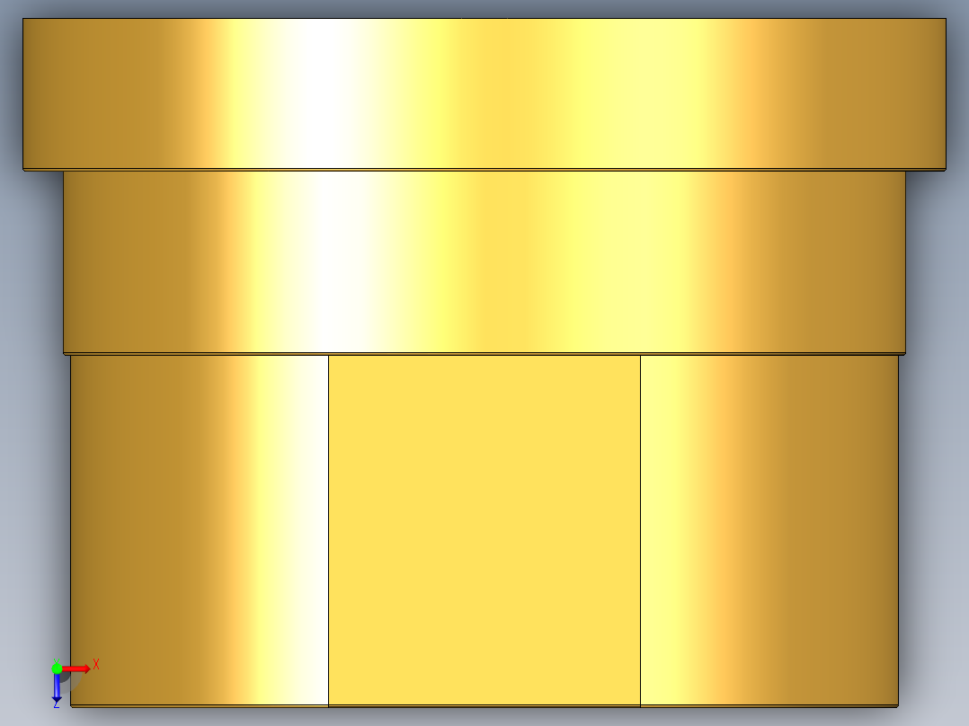 16QBFO 在女性的螺纹黄铜联盟结束俯视图