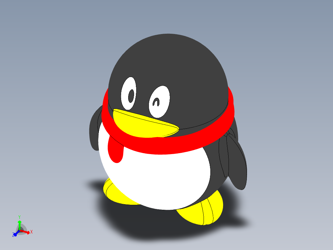 QQ企鹅3D模型