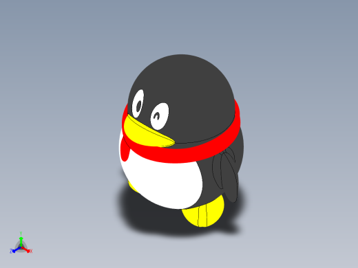 QQ企鹅3D模型正等轴测缩略图