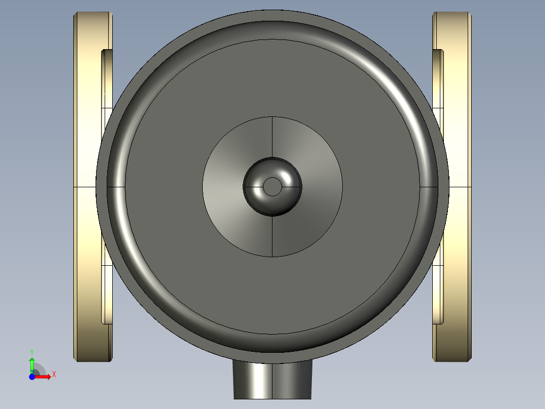 10DKOAMCP DA 气动隔膜阀双作用，固定法兰，钻孔ANSI B16.5条款150 FF PP-H前视图