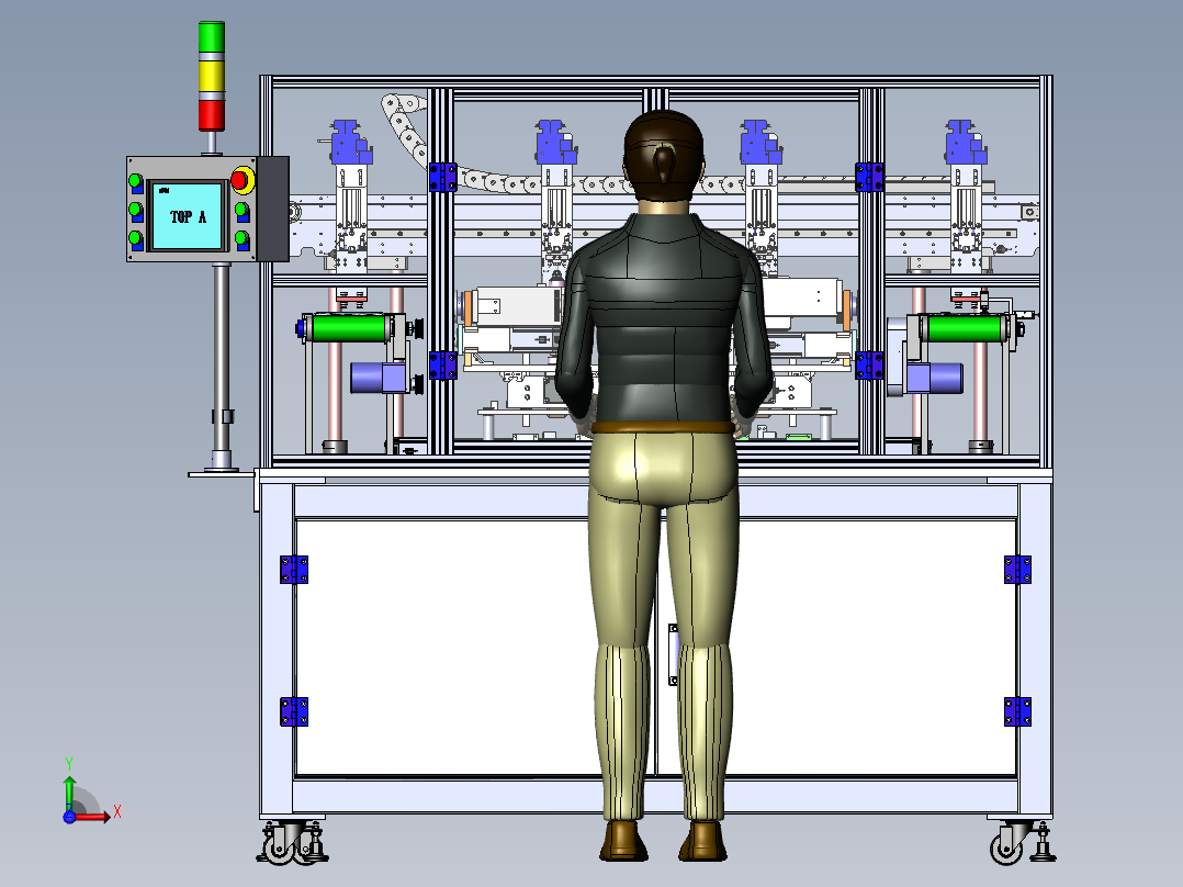 手机外壳抛光机前视图