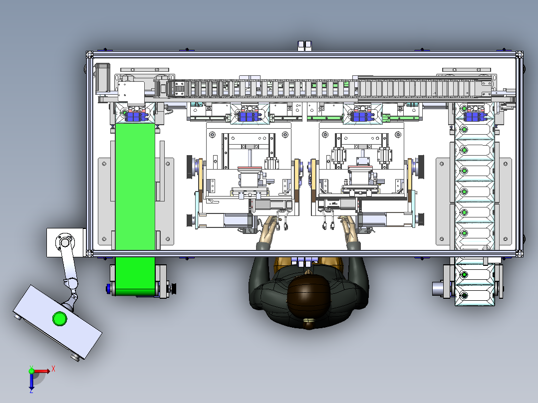 手机外壳抛光机俯视图