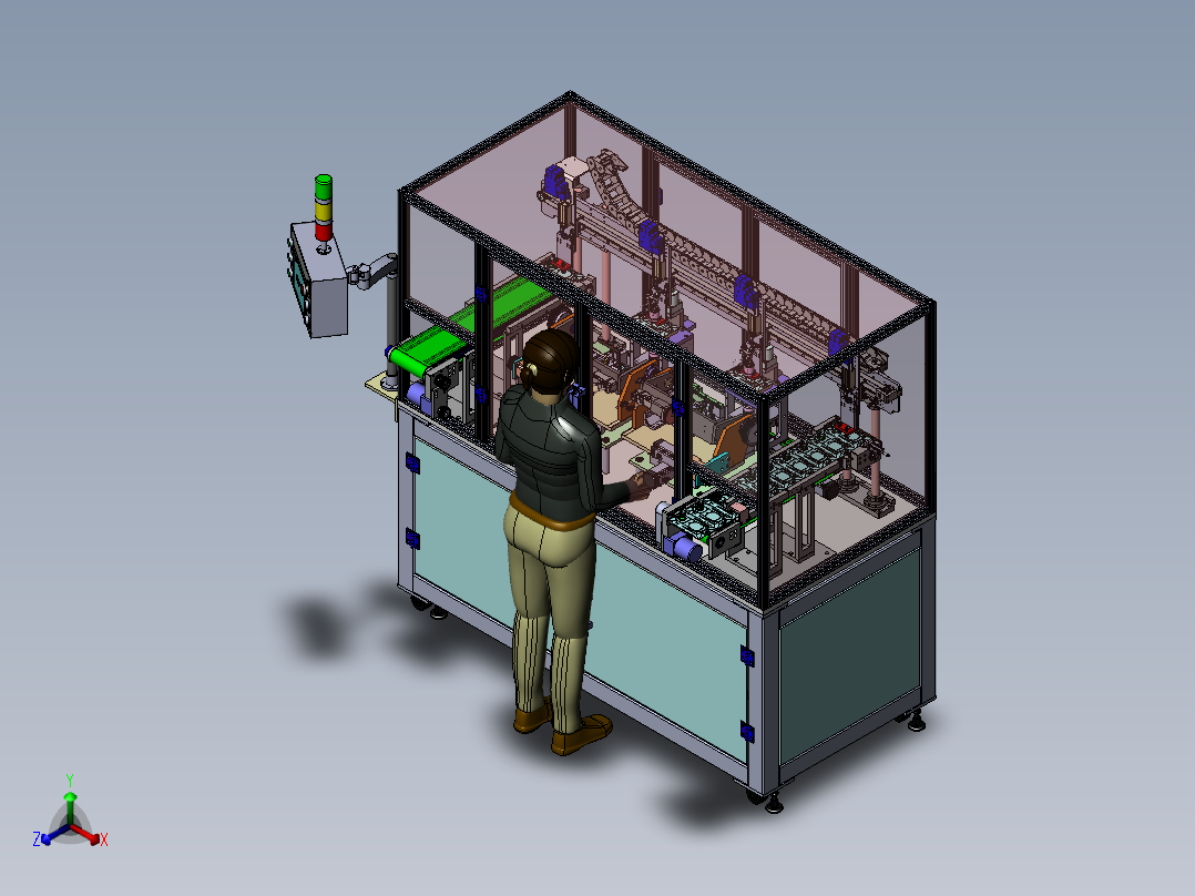 手机外壳抛光机正等轴测图