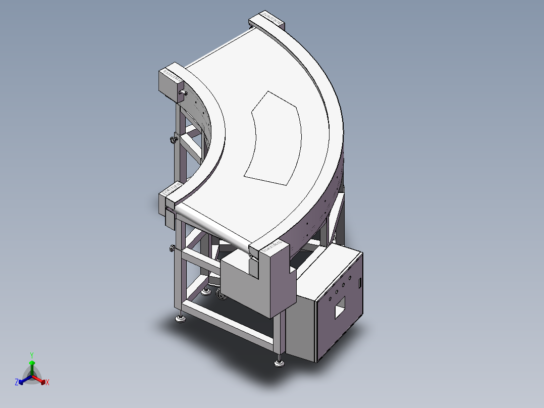 90度弯机正等轴测图