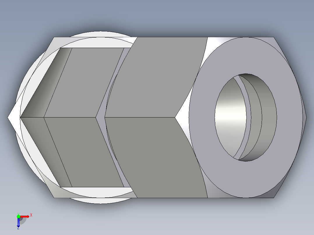 卡套式工业通用硬管接头EO_Adjustable_locknut_45_deg_elbow_VEE12LMCF俯视图
