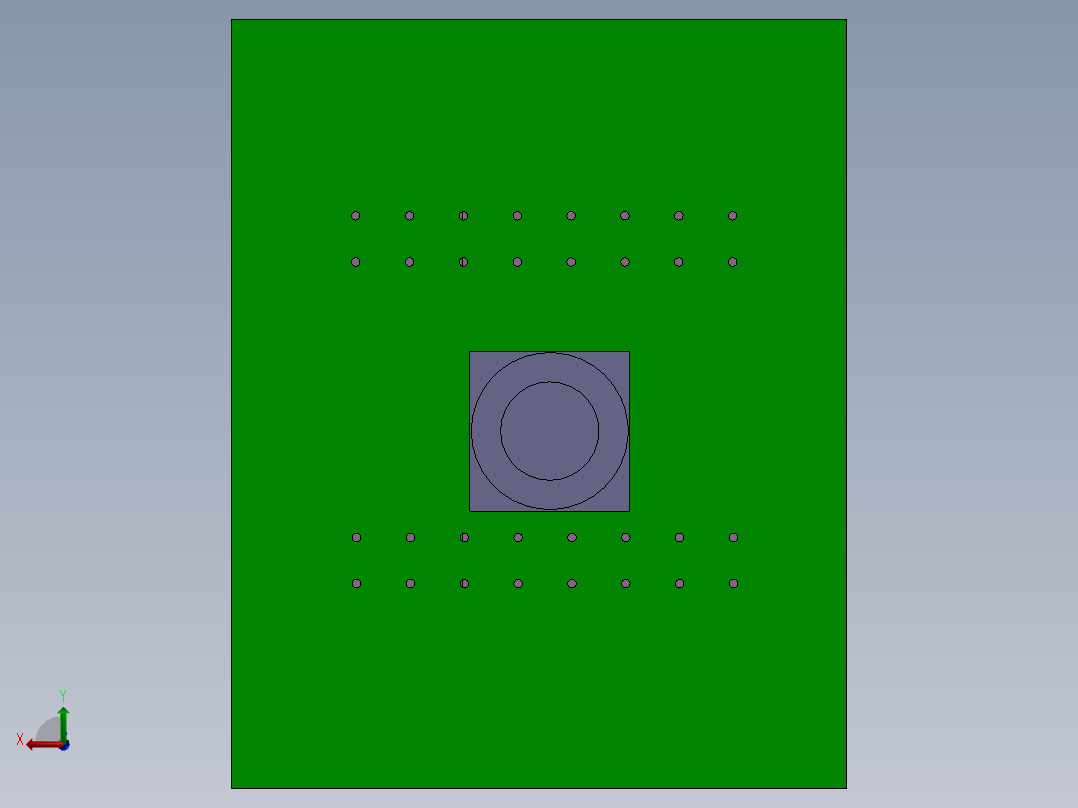 振动台 x_t三维+dwg二维图后视图