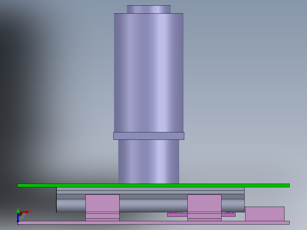 振动台 x_t三维+dwg二维图俯视图