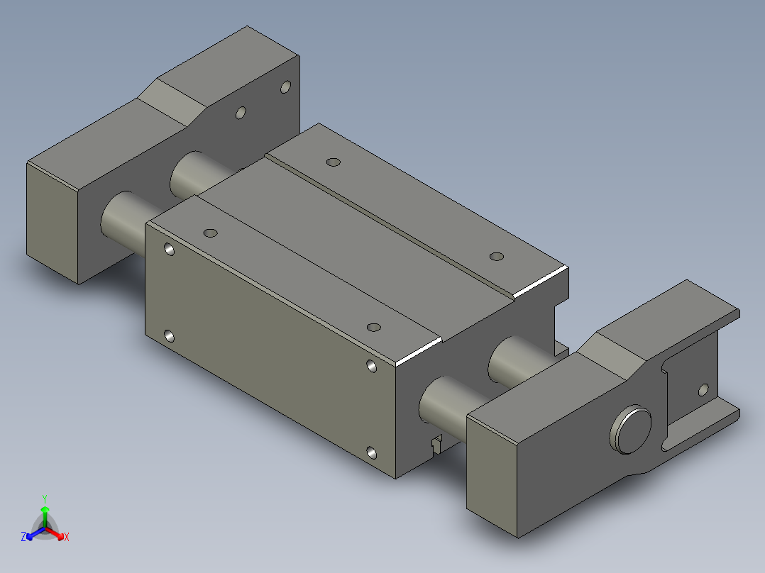 普通气爪PH07-40正等轴测图