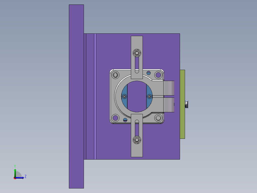 左支座加工工艺及钻M8孔夹具设计【含三维】左视图