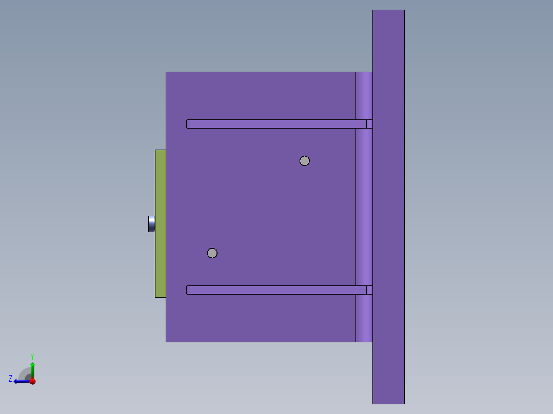 左支座加工工艺及钻M8孔夹具设计【含三维】右视图