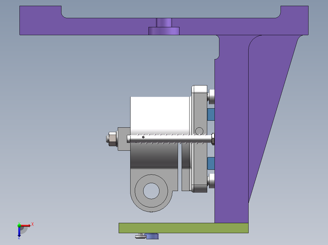 左支座加工工艺及钻M8孔夹具设计【含三维】俯视图