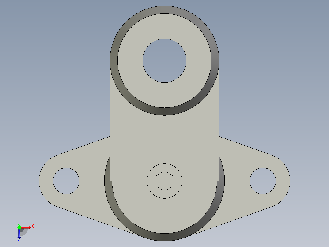 凸緣張力器(自動張力型)FLT-A-3D多系列多零件图纸模型俯视图