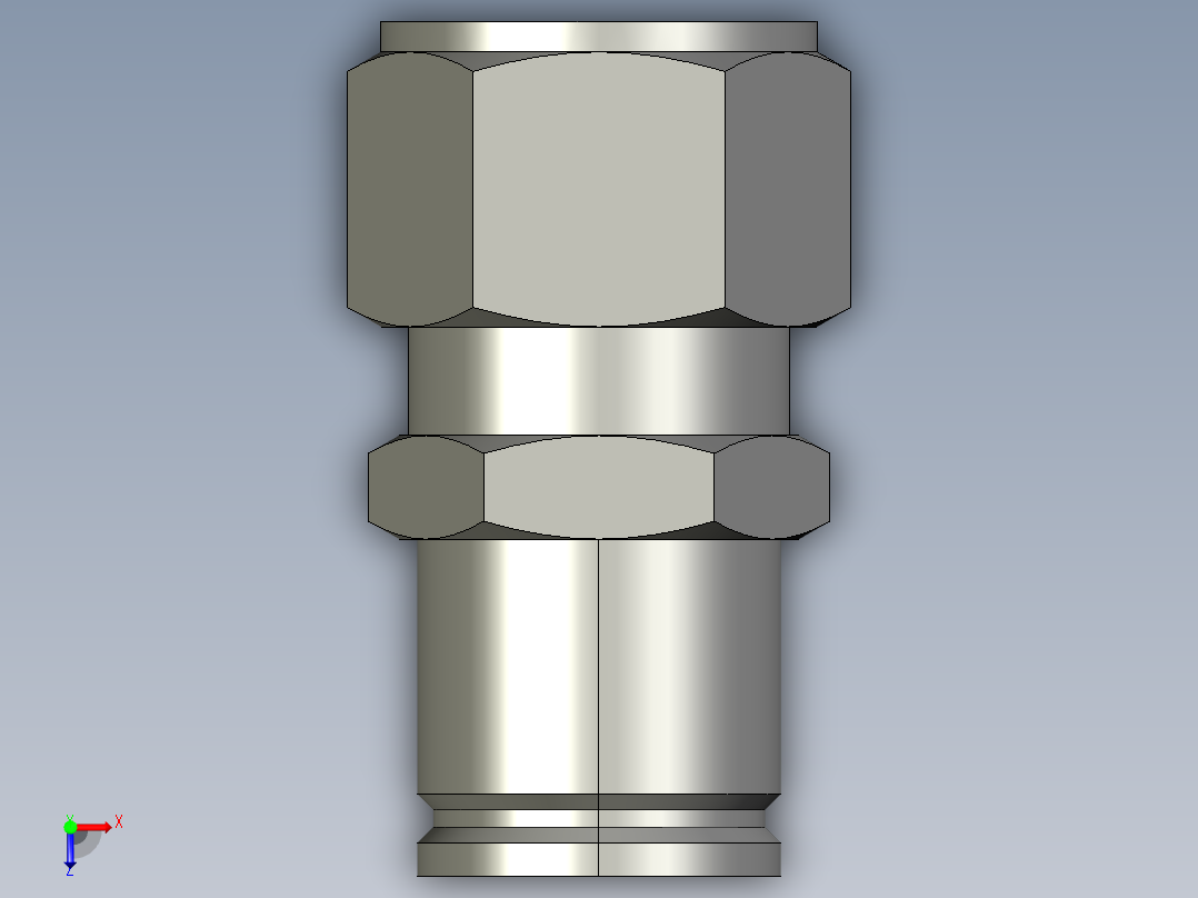 卡套式工业通用硬管接头20-16_trbu-s俯视图