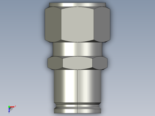 卡套式工业通用硬管接头20-16_trbu-s俯视缩略图