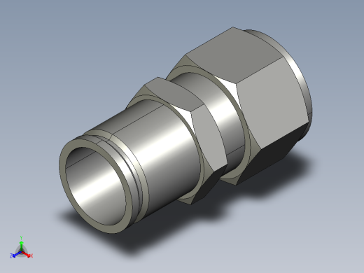 卡套式工业通用硬管接头20-16_trbu-s正等轴测缩略图