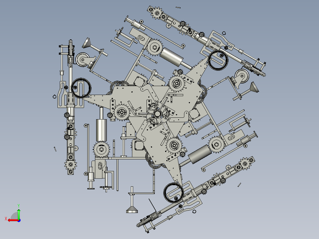 动力能源发电机后视图