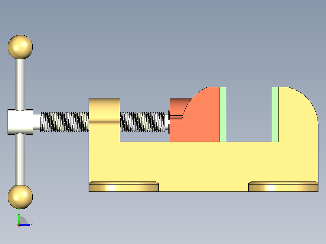 2023.02月-机用虎钳creo6.0左视图