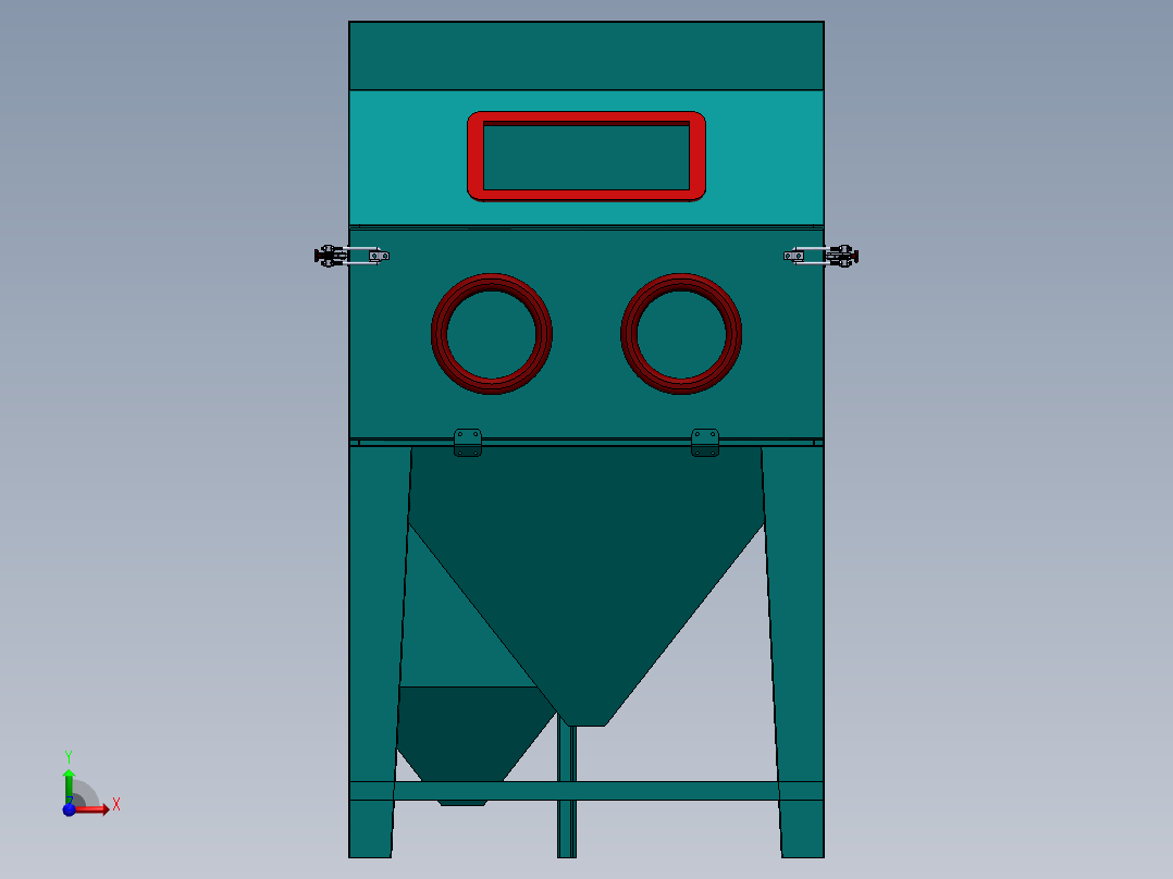 9060B手动喷砂机sw14可编辑前视图