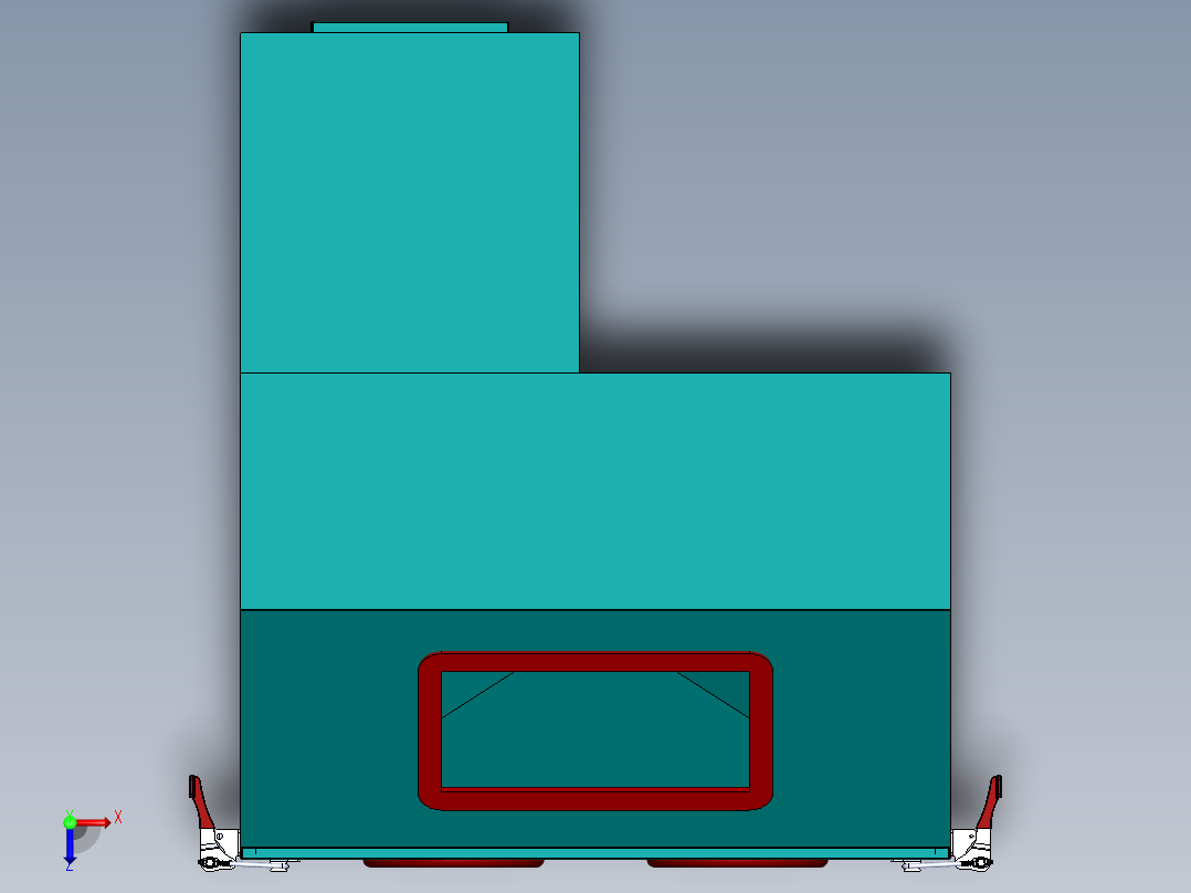 9060B手动喷砂机sw14可编辑俯视图