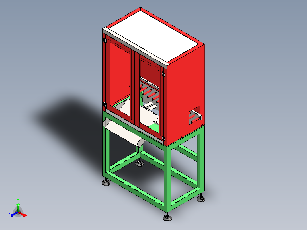 胶管裁管机sw18可编辑正等轴测图