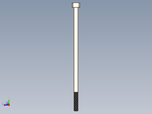 Screw_DIN_912_M6x130_A2.STEP公制内六角螺钉右视缩略图