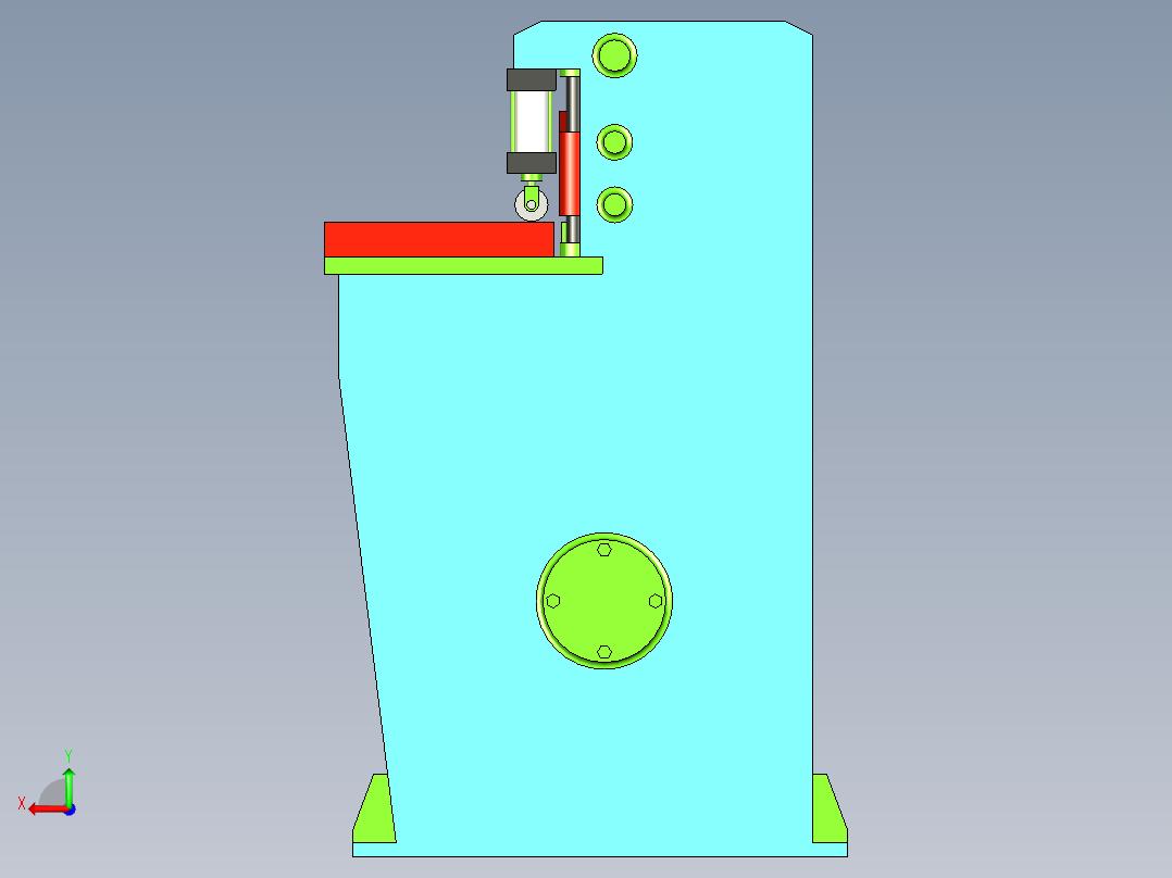 剪板机设备后视图