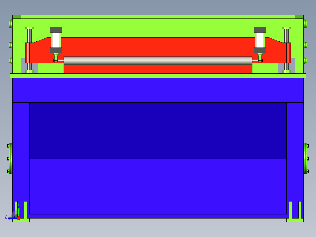 剪板机设备右视图