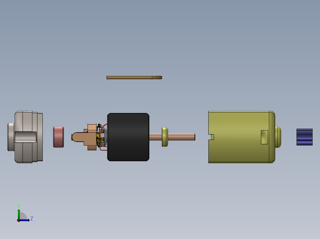直流电机、电机(24)左视图