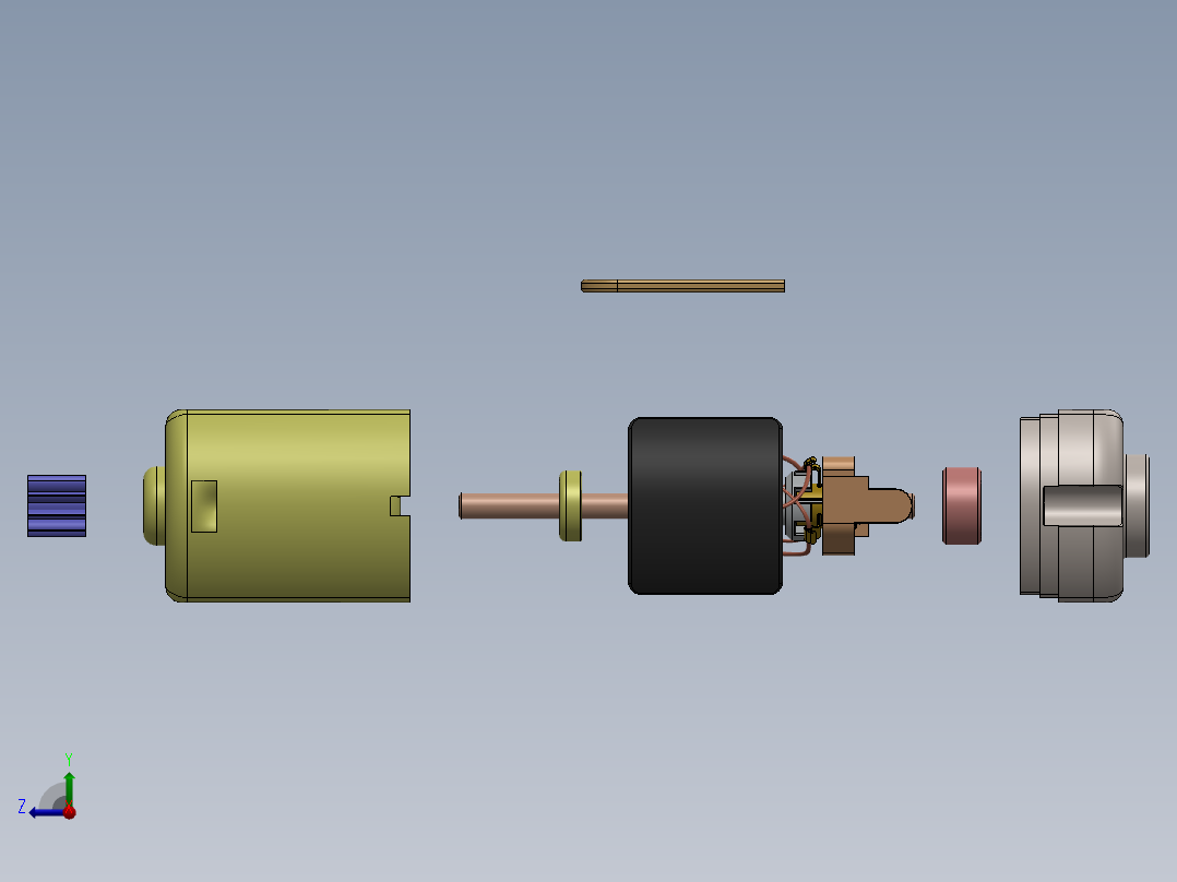 直流电机、电机(24)右视图