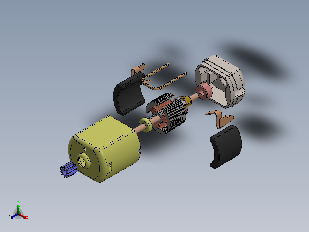 直流电机、电机(24)正等轴测图
