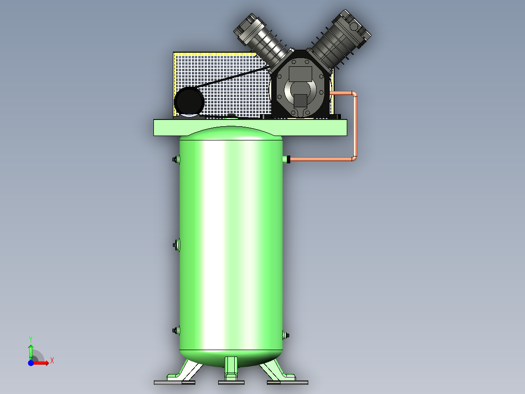 B3004057-压缩机垂直前视图