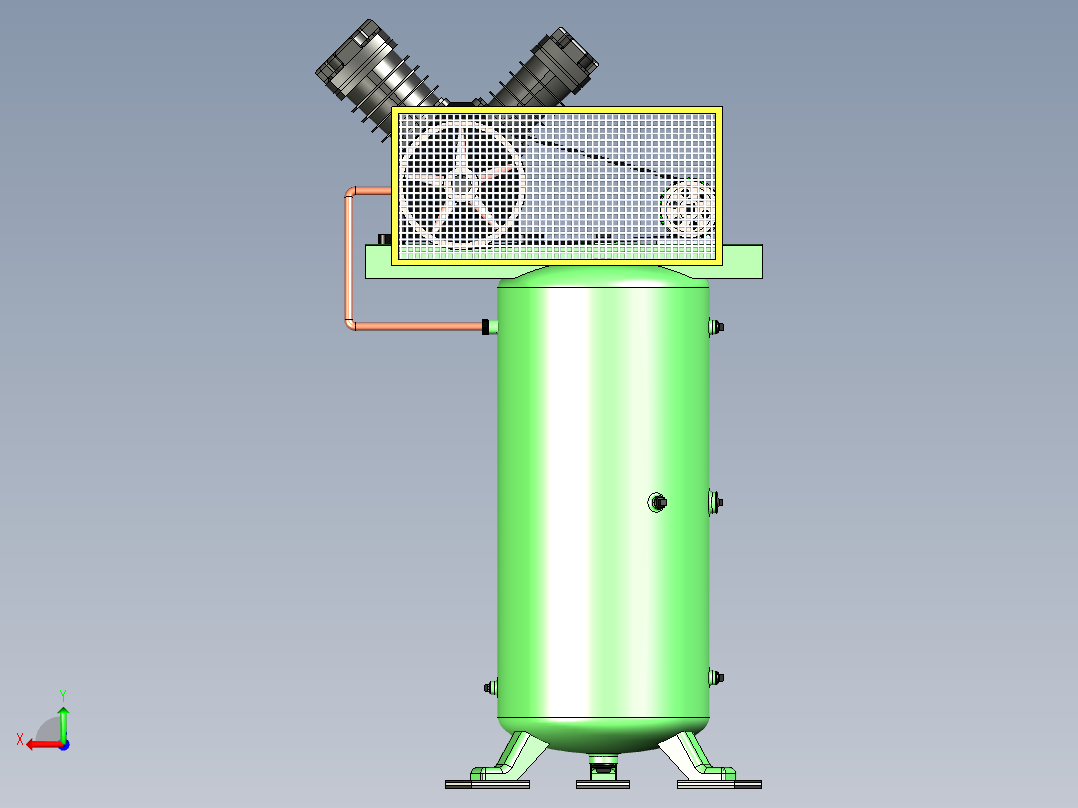 B3004057-压缩机垂直后视图