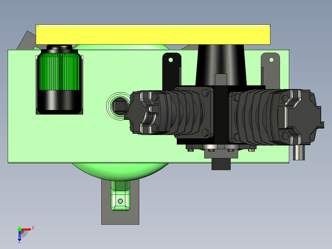 B3004057-压缩机垂直俯视图