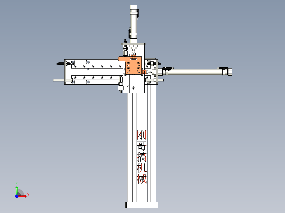 B2004633-气动拾放机械手前视图