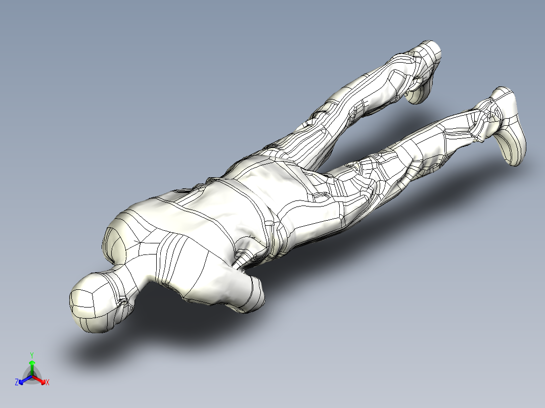 人体模型(123)正等轴测图