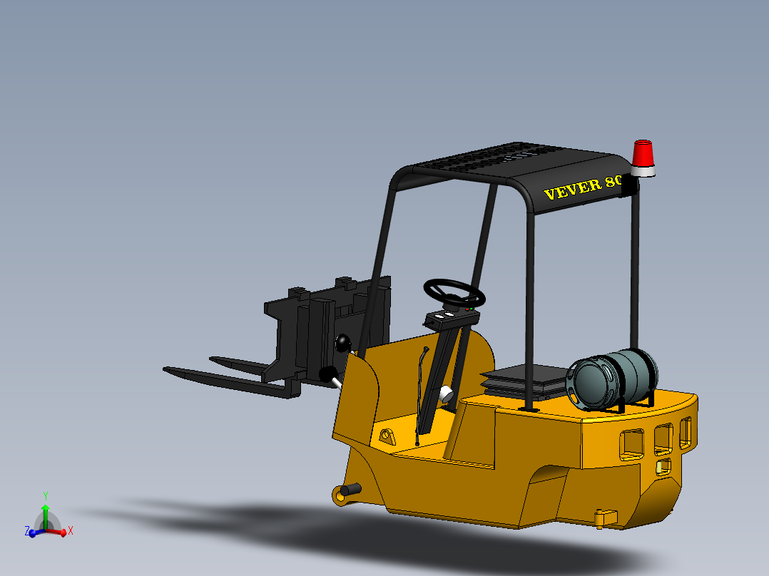 叉车、叉车（完整零件装配）SW