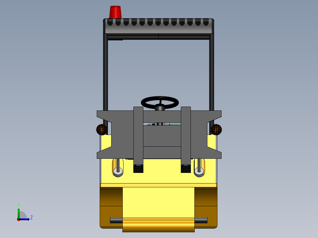 叉车、叉车（完整零件装配）SW左视图