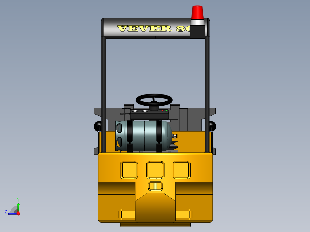 叉车、叉车（完整零件装配）SW右视图