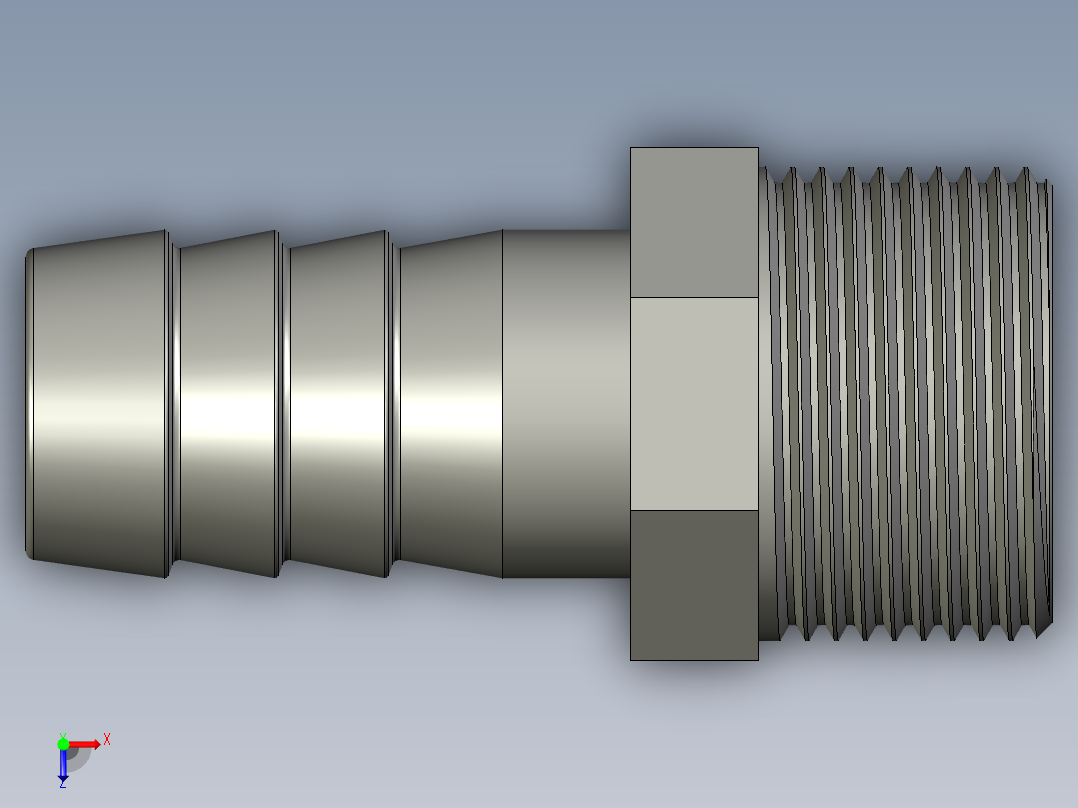 螺纹管水管接头-有边 [DN20X19]俯视图