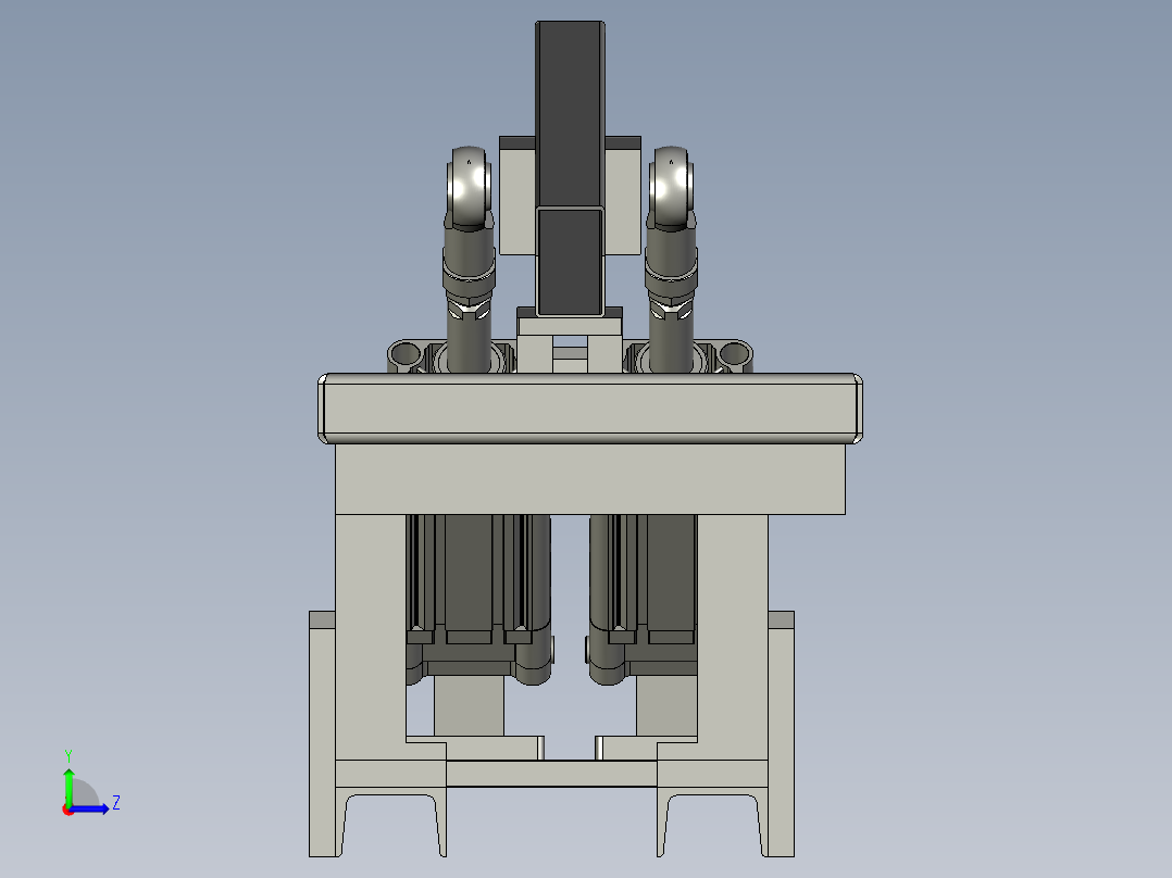 SE80x50气缸顶升组件1V2左视图