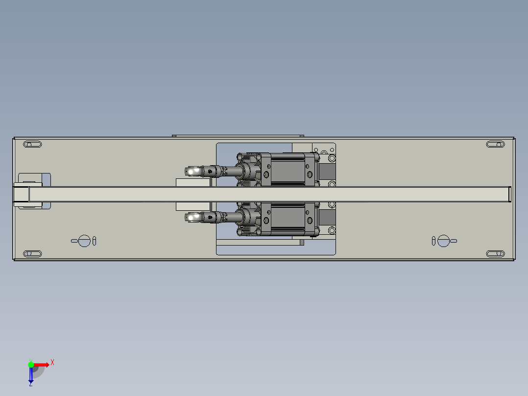 SE80x50气缸顶升组件1V2俯视图