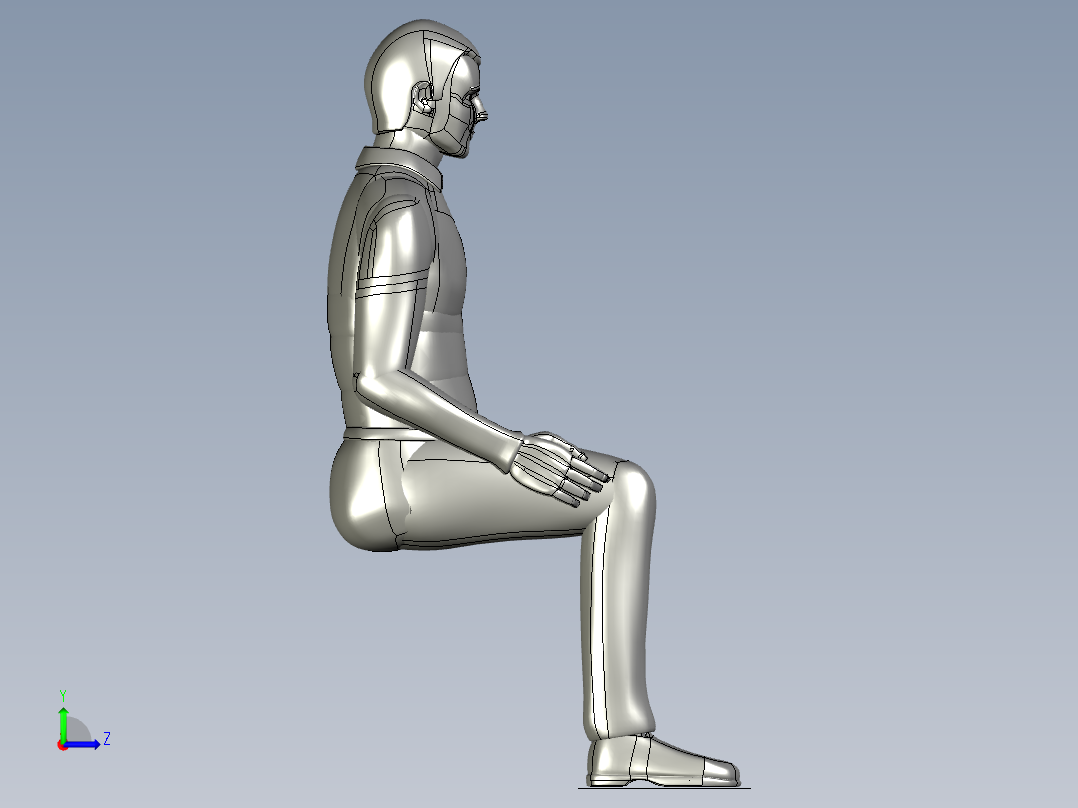 人体-坐姿1左视图