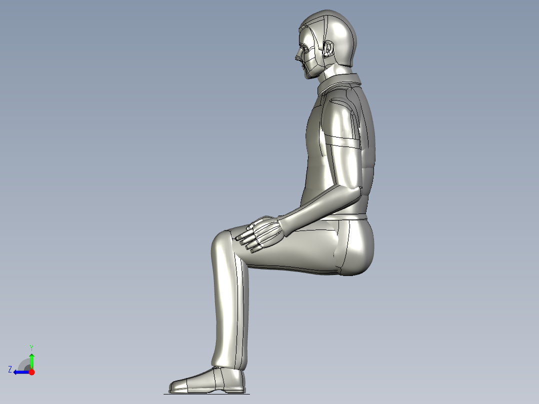 人体-坐姿1右视图