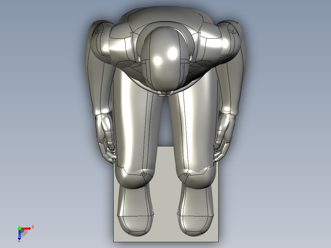 人体-坐姿1俯视图