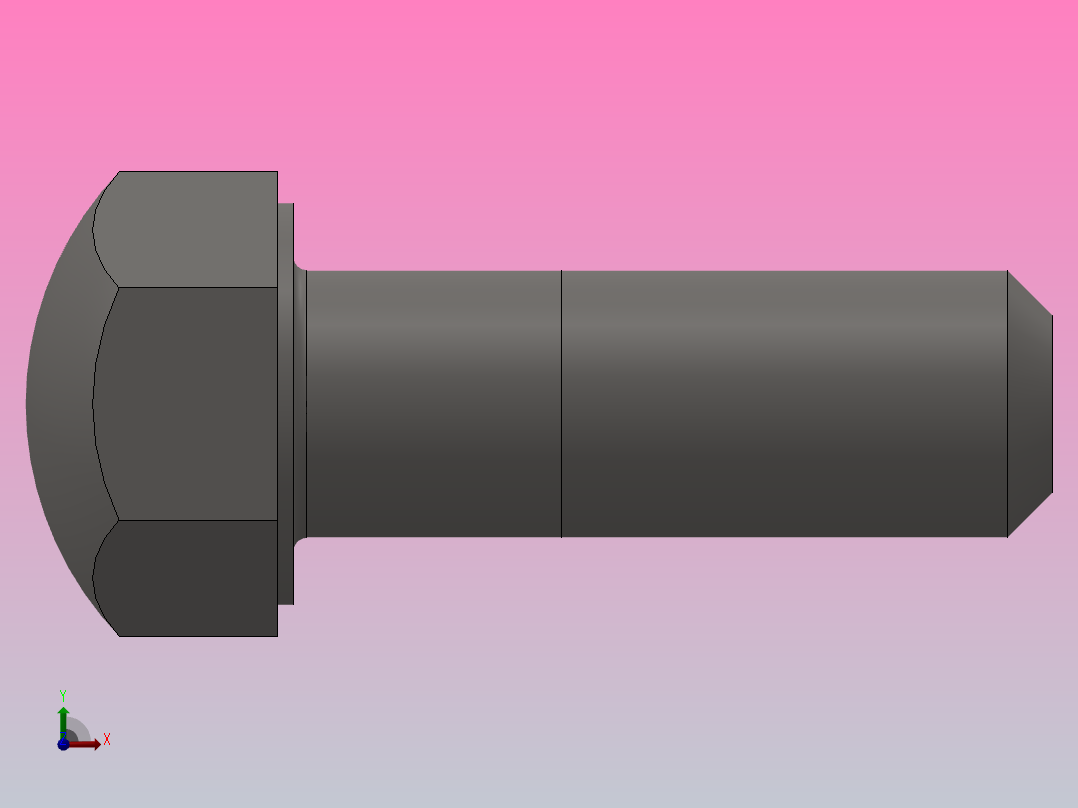 履带式推土机 履带螺栓_M12×1.5×34前视图
