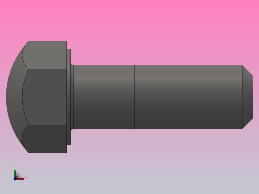 履带式推土机 履带螺栓_M12×1.5×34前视缩略图