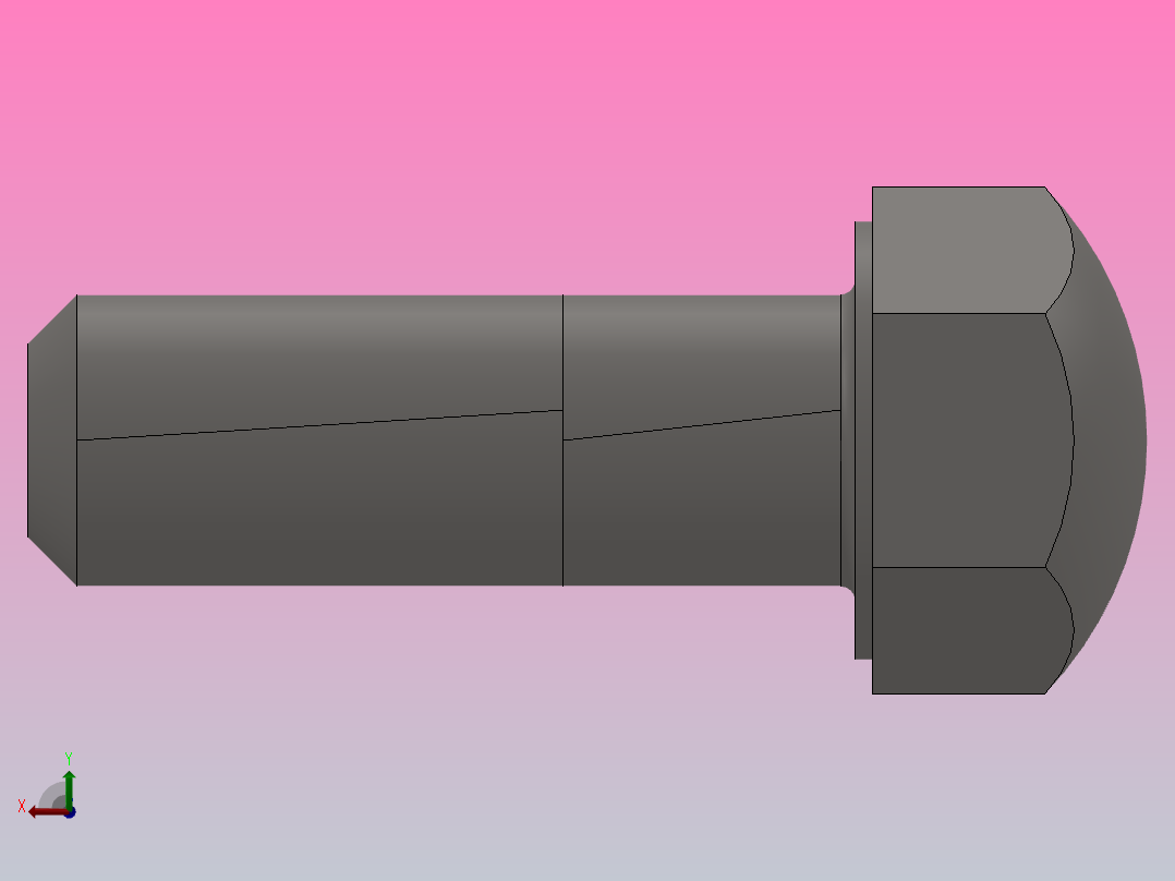履带式推土机 履带螺栓_M12×1.5×34后视图