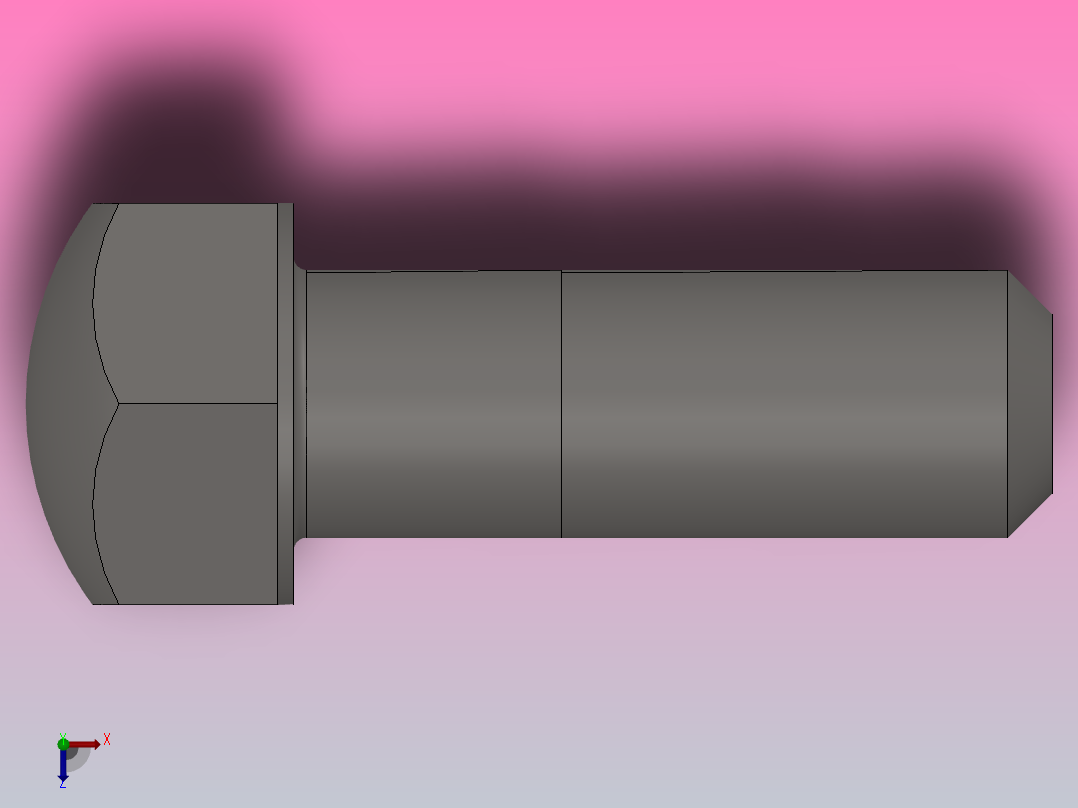 履带式推土机 履带螺栓_M12×1.5×34俯视图