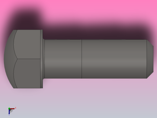 履带式推土机 履带螺栓_M12×1.5×34俯视缩略图